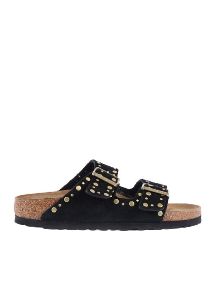 BIRKENSTOCK Arizona Rivet black, Suede Leather, S