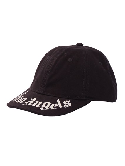 PALM ANGELS KIDS BRUSHED LOGO BASEBALL CAP BOY