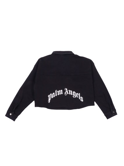 PALM ANGELS KIDS OVERSHIRT CROPPED L/S GIRL