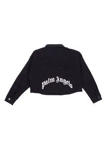 PALM ANGELS KIDS OVERSHIRT CROPPED L/S GIRL