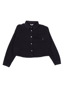 PALM ANGELS KIDS OVERSHIRT CROPPED L/S GIRL