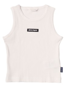 PALM ANGELS KIDS LOGO RIB TANK TOP GIRL