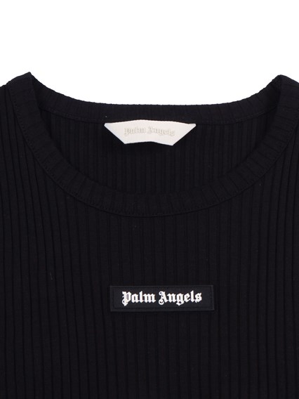 PALM ANGELS KIDS LOGO RIB TANK TOP GIRL