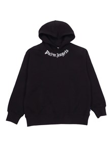 PALM ANGELS KIDS NECK LOGO BRUSHED REG HOODIE BOY