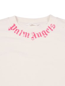 PALM ANGELS KIDS NECK LOGO BRUSHED REG TEE S/S GIRL