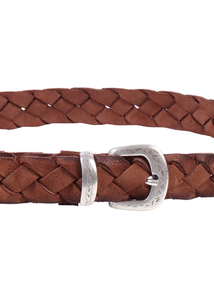 ALBERTO LUTI Braided suede belt