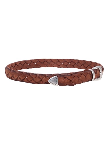 ALBERTO LUTI Braided suede belt