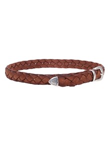 ALBERTO LUTI Braided suede belt