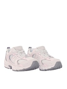 NEW BALANCE Kids Scarpa Kids Lifestyle GREY MATTER / PINK SALT Leather