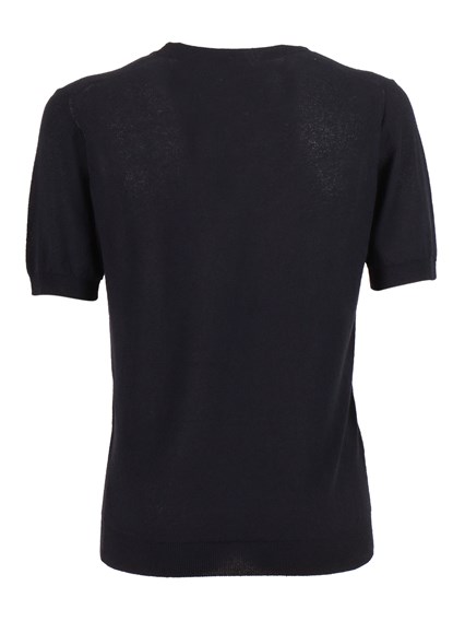 Kangra Cashmere Short-sleeved fully-fashioned crew neck sweater