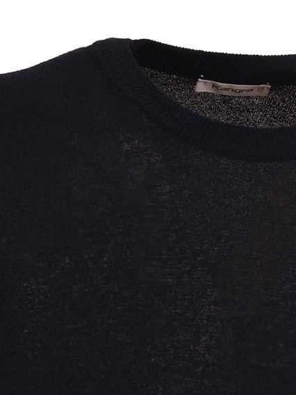 Kangra Cashmere Short-sleeved fully-fashioned crew neck sweater