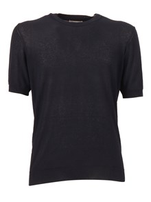 Kangra Cashmere Short-sleeved fully-fashioned crew neck sweater