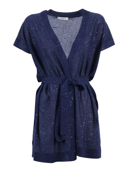 Kangra Cashmere GILET LUNGO CON MICROPAILLETTES