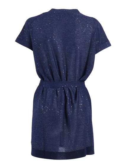 Kangra Cashmere GILET LUNGO CON MICROPAILLETTES