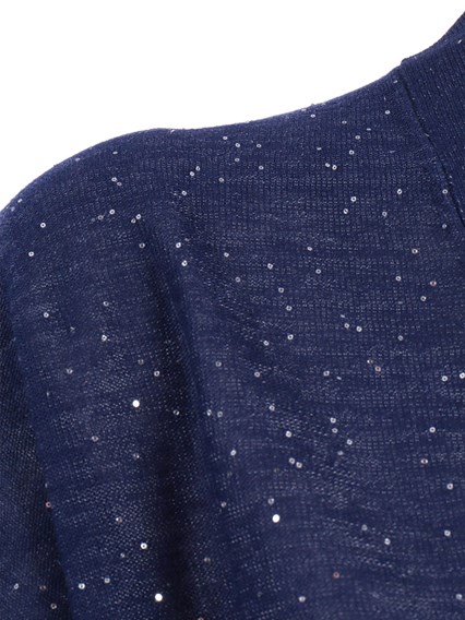 Kangra Cashmere GILET LUNGO CON MICROPAILLETTES