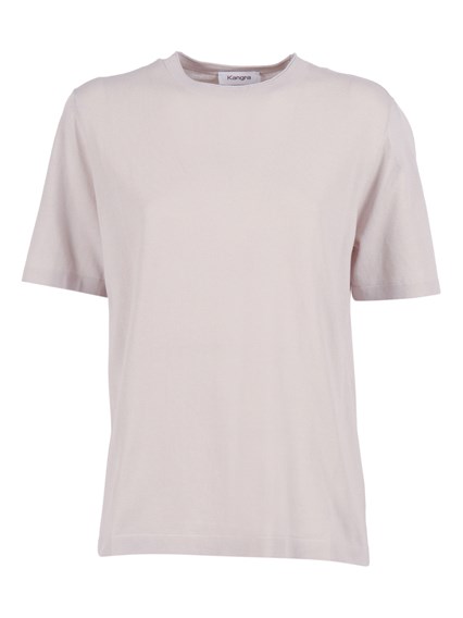 Kangra Cashmere Short-sleeved fully-fashioned crew neck sweater