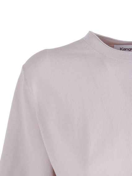 Kangra Cashmere Short-sleeved fully-fashioned crew neck sweater