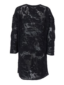 Kangra Cashmere Cornely embroidery duster with sequins.
