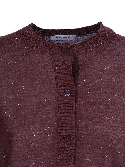 Kangra Cashmere SERAFINO CON BOTTONI  E MICROPAILLETTES