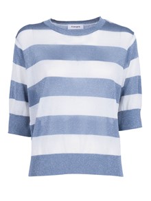 Kangra Cashmere GIROCOLLO RIGATO IN LUREX MAN.CORTA