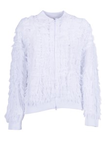 Kangra Cashmere BOMBER FULL ZIP CON FRANGETTE E TASCHE