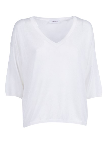 Kangra Cashmere Short-sleeved lurex sweater