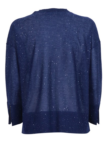 Kangra Cashmere SERAFINO CON BOTTONI  E MICROPAILLETTES