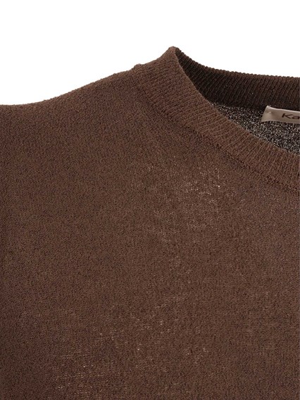 Kangra Cashmere Short-sleeved fully-fashioned crew neck sweater