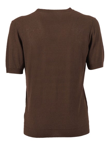 Kangra Cashmere Short-sleeved fully-fashioned crew neck sweater