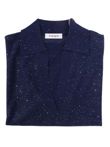 Kangra Cashmere POLO APERTA M.CORTA CON MICROPAILLETTES