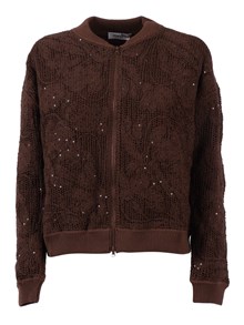 Kangra Cashmere BOMBER CORNELY CON FODERA E PAILLETTES