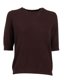 Kangra Cashmere GIROCOLLO MANICA CORTA MICROQUADRETTO