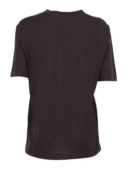 Kangra Cashmere Short-sleeved fully-fashioned crew neck sweater