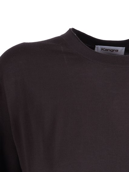 Kangra Cashmere Short-sleeved fully-fashioned crew neck sweater