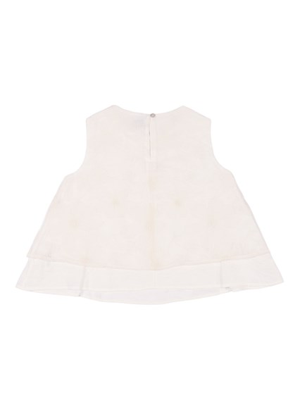 Magil Double-layer tulle top with floral embroidery