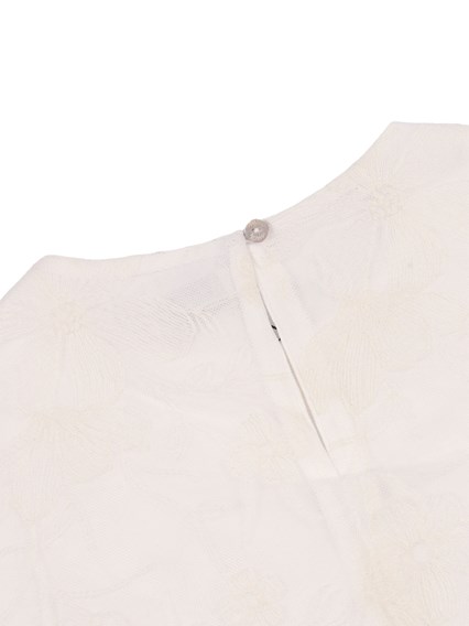 Magil Double-layer tulle top with floral embroidery