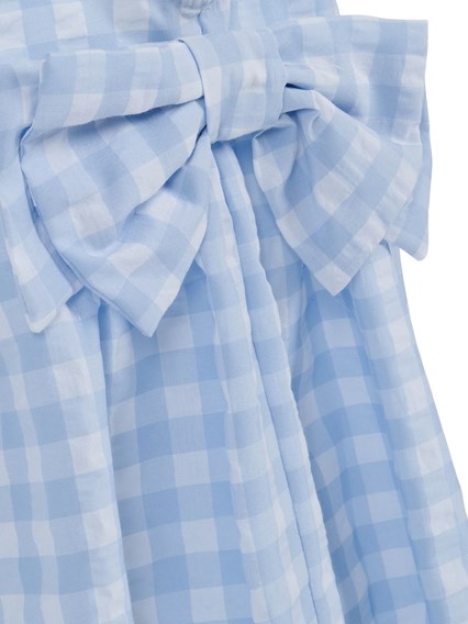 Magil Gingham dress with bow brooch