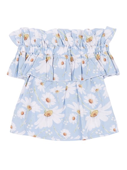 Magil Printed poplin ruffled top