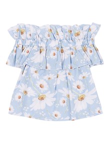 Magil Printed poplin ruffled top