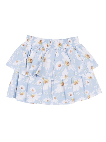 Magil Printed poplin tiered skirt
