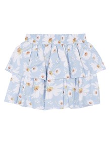 Magil Printed poplin tiered skirt