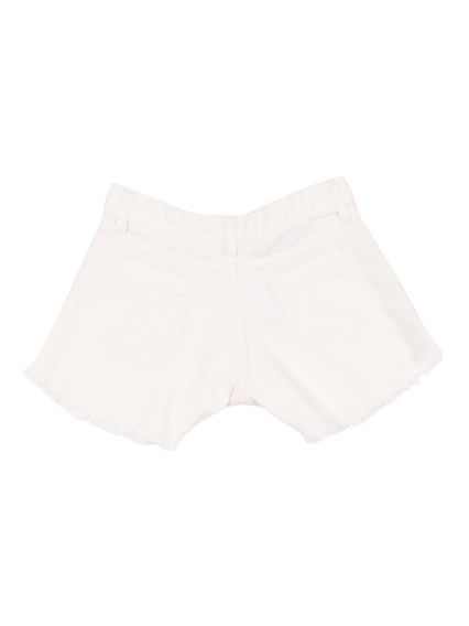 Magil White cotton drill shorts