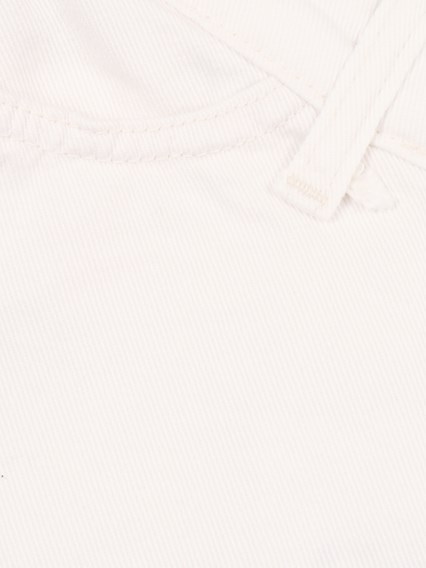 Magil White cotton drill shorts