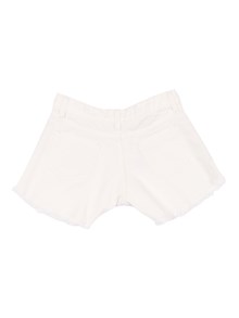 Magil White cotton drill shorts
