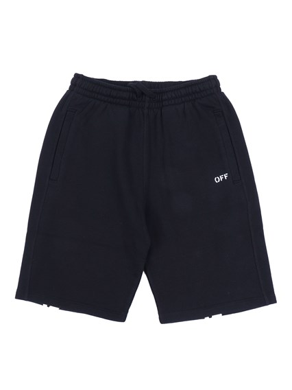 OFF WHITE KIDS DIAG PAINT SWEATSHORT