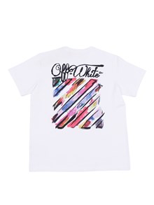 OFF WHITE KIDS DIAG WATERCOLOR TEE S/S