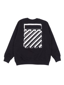 OFF WHITE KIDS SCRIBBLE DIAG CREWNECK