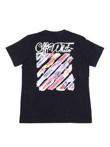 OFF WHITE KIDS DIAG WATERCOLOR TEE S/S