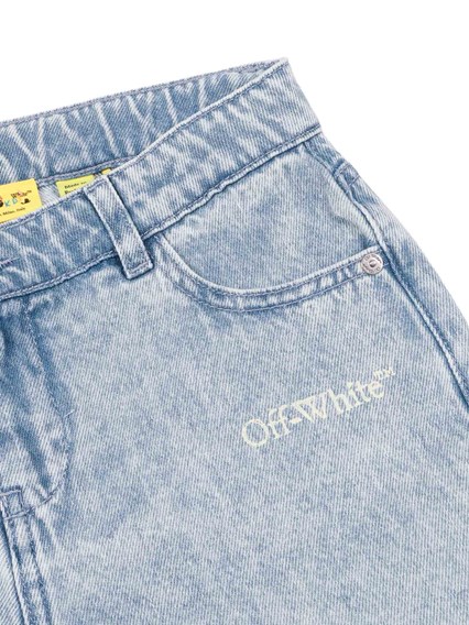 OFF WHITE KIDS BOOKISH DENIM SHORT