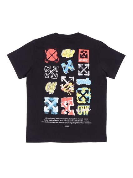OFF WHITE KIDS OW MULTILOGO TEE S/S